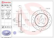 08.D418.1X Brzdový kotouč BEARING DISC LINE BREMBO