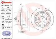 08.D430.11 Brzdový kotouč COATED DISC LINE BREMBO