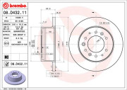 08.D432.11 Brzdový kotouč COATED DISC LINE BREMBO