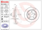 08.D445.11 Brzdový kotouč COATED DISC LINE BREMBO