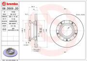 08.D505.20 Brzdový kotouč PRIME LINE BREMBO