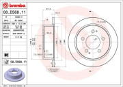 08.D568.11 Brzdový kotouč COATED DISC LINE BREMBO