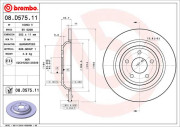 08.D575.11 Brzdový kotouč COATED DISC LINE BREMBO