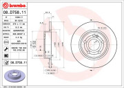 08.D758.11 Brzdový kotouč COATED DISC LINE BREMBO
