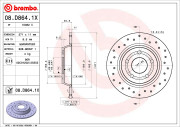 08.D864.1X Brzdový kotouč BEARING DISC LINE BREMBO