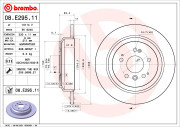 08.E295.11 Brzdový kotouč COATED DISC LINE BREMBO