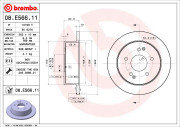 08.E566.11 Brzdový kotouč COATED DISC LINE BREMBO