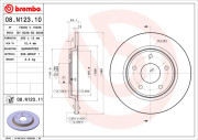 08.N123.10 Brzdový kotouč PRIME LINE BREMBO