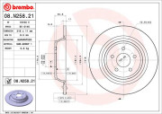 08.N258.21 Brzdový kotouč COATED DISC LINE BREMBO