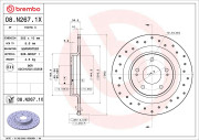 08.N267.1X Brzdový kotouč BEARING DISC LINE BREMBO