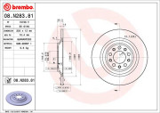 08.N283.81 Brzdový kotouč COATED DISC LINE BREMBO