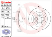 08.N410.11 Brzdový kotouč COATED DISC LINE BREMBO
