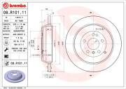 08.R101.11 Brzdový kotouč COATED DISC LINE BREMBO