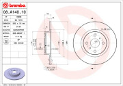 08.A140.10 BREMBO brzdový kotúč 08.A140.10 BREMBO