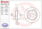 08.A155.10 BREMBO brzdový kotúč 08.A155.10 BREMBO