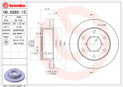 08.A260.10 Brzdový kotouč BREMBO