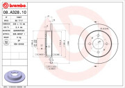 08.A328.10 Brzdový kotouč BREMBO