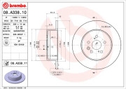 08.A338.11 BREMBO brzdový kotúč 08.A338.11 BREMBO