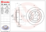 08.A643.10 BREMBO brzdový kotúč 08.A643.10 BREMBO