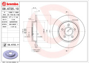 08.A725.10 BREMBO brzdový kotúč 08.A725.10 BREMBO