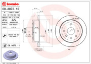 08.A872.10 BREMBO brzdový kotúč 08.A872.10 BREMBO