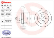 08.A916.10 Brzdový kotouč PRIME LINE BREMBO