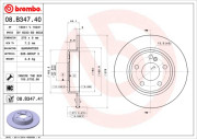 08.B347.40 Brzdový kotouč PRIME LINE BREMBO