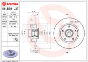 08.B391.37 Brzdový kotouč BEARING DISC LINE BREMBO