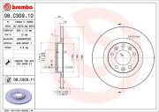 08.C309.10 BREMBO brzdový kotúč 08.C309.10 BREMBO