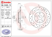 08.C425.1X Brzdový kotouč BEARING DISC LINE BREMBO