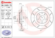 08.C425.75 Brzdový kotouč BREMBO MAX LINE BREMBO