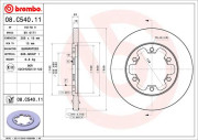 08.C540.11 Brzdový kotouč COATED DISC LINE BREMBO