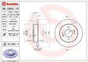 08.C650.11 Brzdový kotouč COATED DISC LINE BREMBO