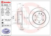 08.D045.11 Brzdový kotouč COATED DISC LINE BREMBO