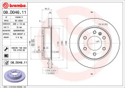 08.D046.11 Brzdový kotouč COATED DISC LINE BREMBO