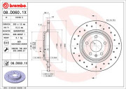 08.D060.1X Brzdový kotouč BEARING DISC LINE BREMBO