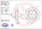 08.D225.1X Brzdový kotouč BEARING DISC LINE BREMBO