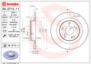 08.D713.11 Brzdový kotouč COATED DISC LINE BREMBO