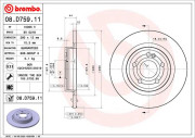 08.D759.11 Brzdový kotouč COATED DISC LINE BREMBO