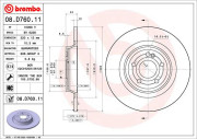 08.D760.11 Brzdový kotouč COATED DISC LINE BREMBO