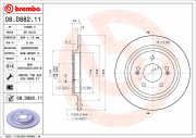 08.D882.11 Brzdový kotouč COATED DISC LINE BREMBO