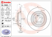 08.D983.11 Brzdový kotouč COATED DISC LINE BREMBO