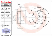 08.E033.11 Brzdový kotouč COATED DISC LINE BREMBO