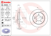 08.E535.11 Brzdový kotouč COATED DISC LINE BREMBO