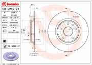 08.N249.21 Brzdový kotouč COATED DISC LINE BREMBO