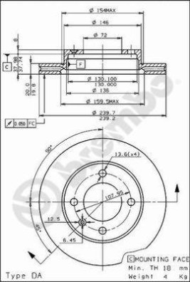 09.2942.10 Brzdový kotouč PRIME LINE BREMBO