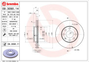 09.3090.11 Brzdový kotouč COATED DISC LINE BREMBO