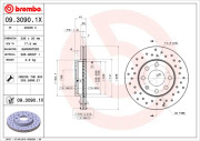 09.3090.1X Brzdový kotouč BEARING DISC LINE BREMBO