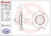 09.3090.20 Brzdový kotouč PRIME LINE BREMBO