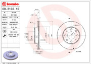 09.3102.10 Brzdový kotouč PRIME LINE BREMBO